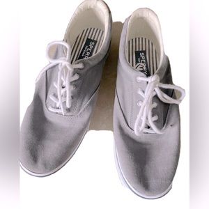 Hommes Sperry Top-Sider Dark Gray Lace-up Halyard Canvas Sneakers SIZE 13